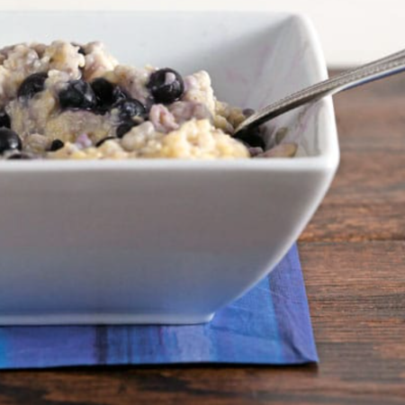 Blueberry Almond Millet Porridge
